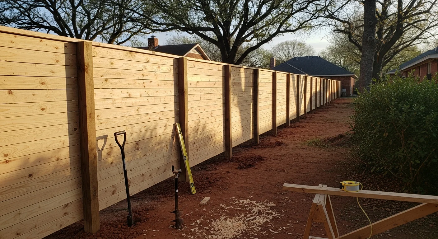 Professional fence installation by Prime Fencing in Oklahoma City area