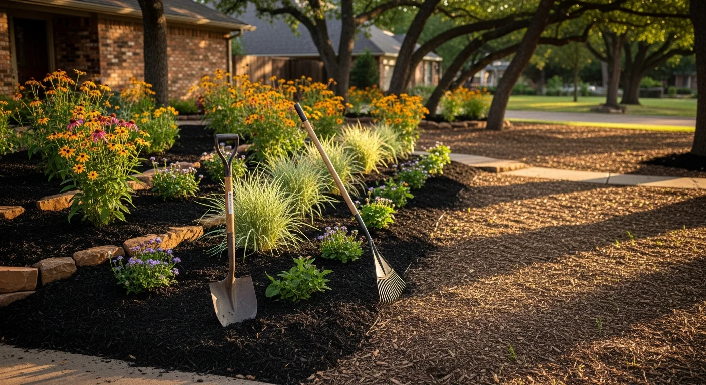 Landscape design and installation including retaining walls and flower beds